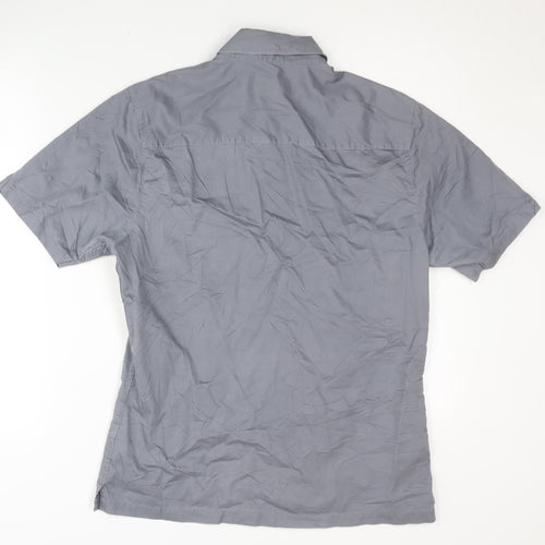Next Men's Grey Casual Cotton Shirt, Size S
