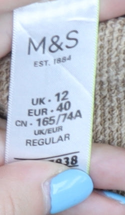 Marks and Spencer Women's Beige A-Line Skirt Size 12