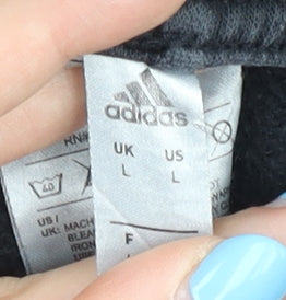 Adidas Men's Black Jogger Trousers, Size L, for Activewear