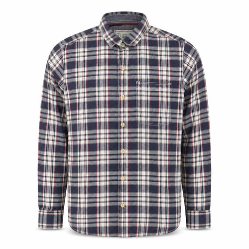 Fat Face Men's Blue Plaid Shirt, Size L, Long Sleeve Casual