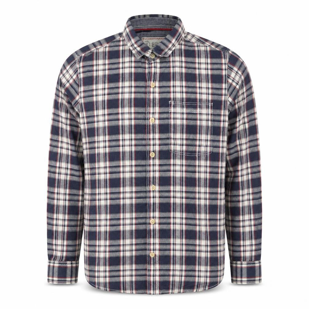 Fat Face Men's Blue Plaid Shirt, Size L, Long Sleeve Casual