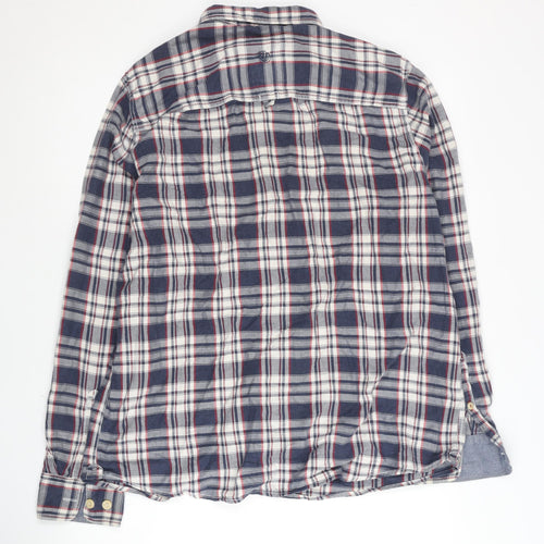 Fat Face Men's Blue Plaid Shirt, Size L, Long Sleeve Casual