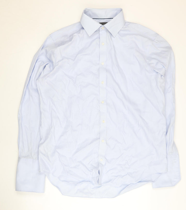 Marks and Spencer Men's Blue Long Sleeve Dress Shirt
