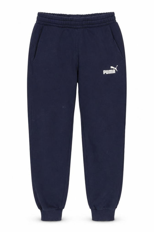 Front view of Puma Men's Blue Jogger Trousers M - Elastic Waist
