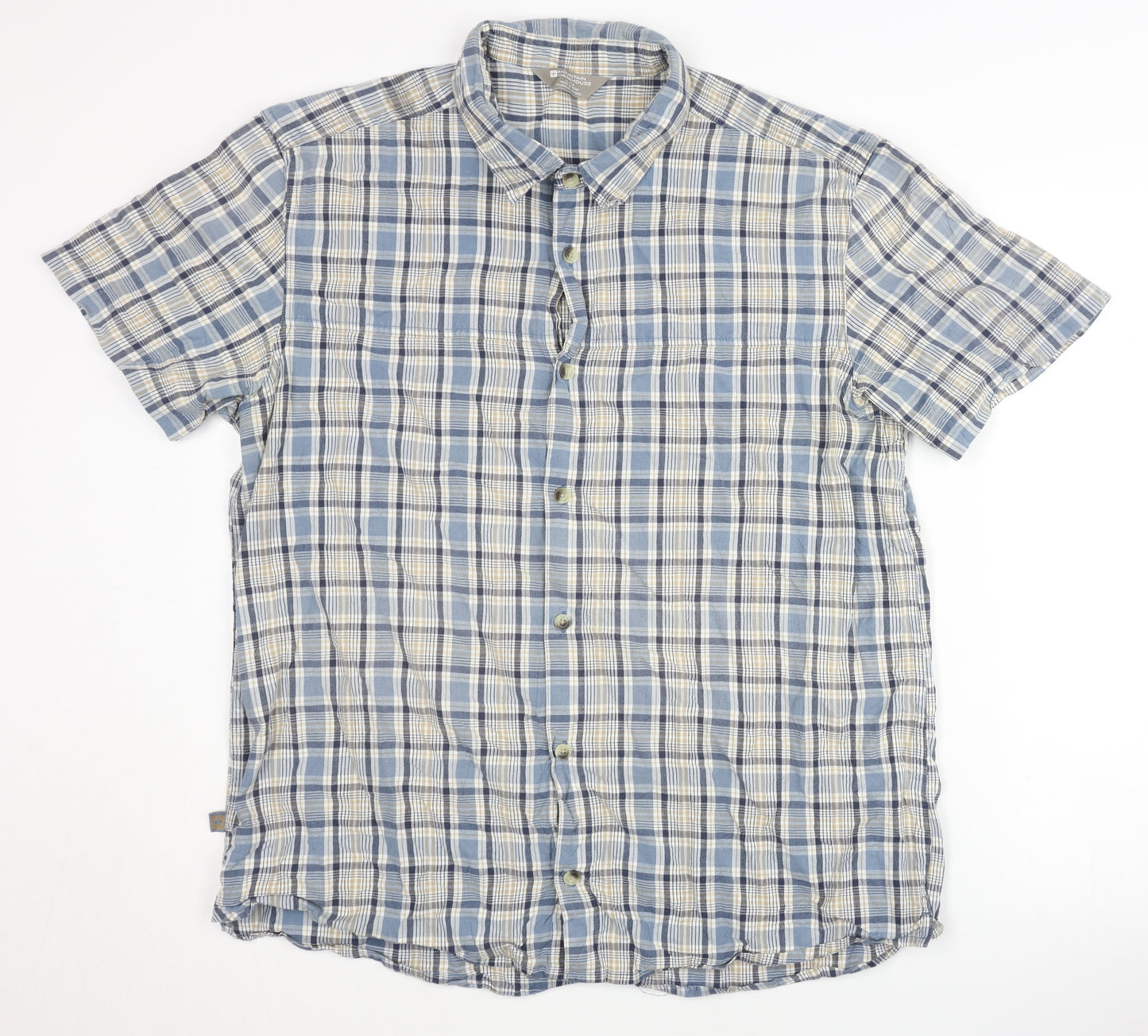 Mountain Warehouse Men's Blue Plaid Shirt XL