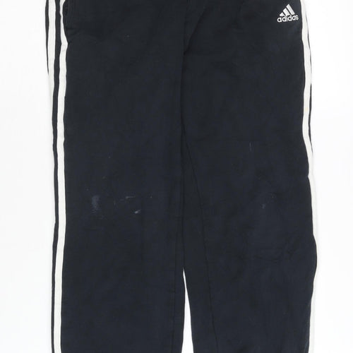 Adidas Boys Black Jogger Trousers 11-12Y Sports Activewear