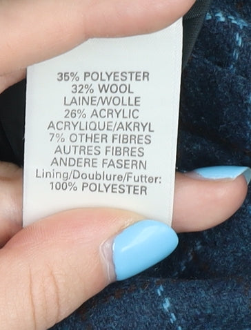 Charlotte Halton Women's Blue Check A-Line Skirt, Size 10