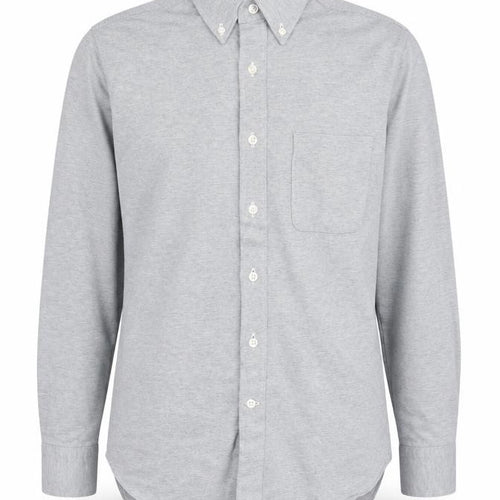 UNIQLO Men's Grey Slim Fit Button-Up Shirt XS