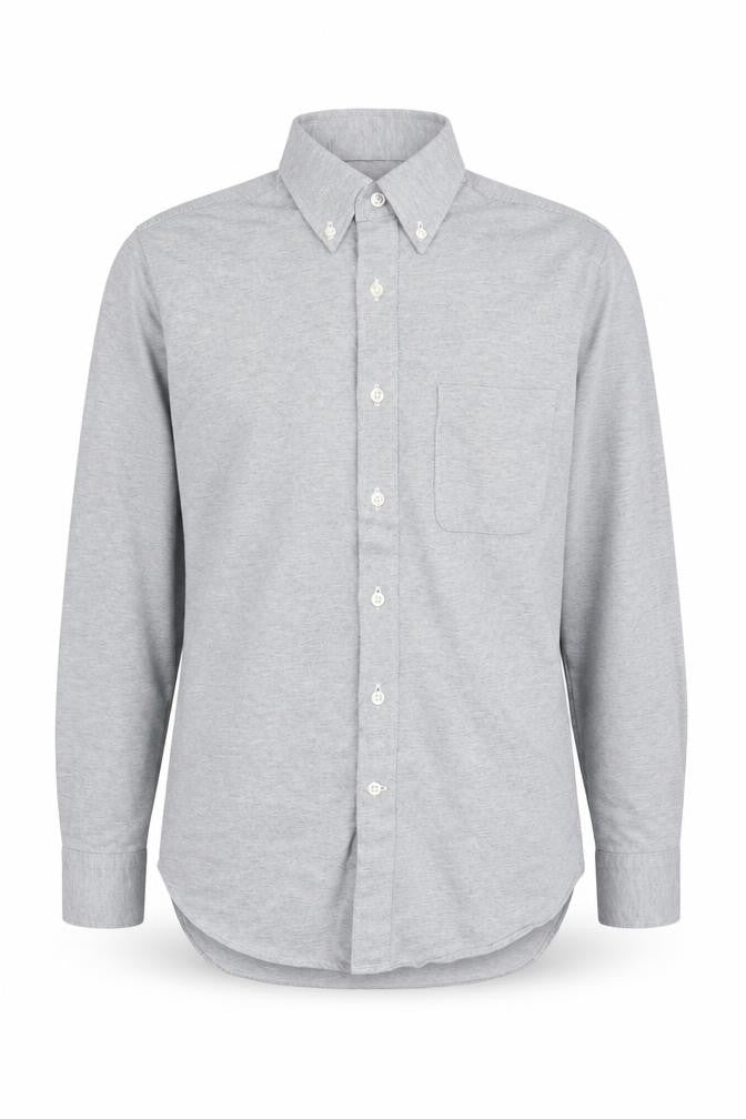UNIQLO Men's Grey Slim Fit Button-Up Shirt XS