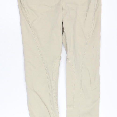 Harry Hall Women's Beige Cropped Riding Trousers, Size 8