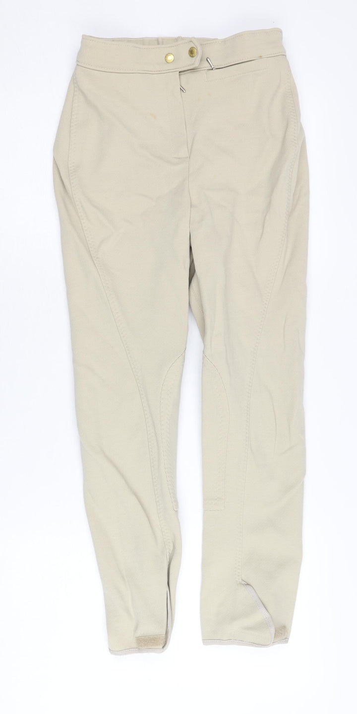 Harry Hall Women's Beige Cropped Riding Trousers, Size 8