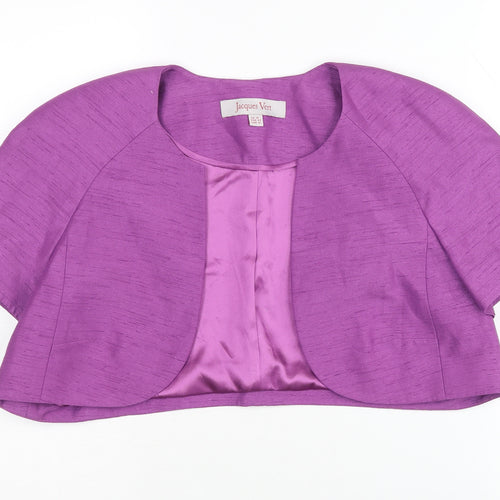 Jacques Vert Women's Purple Cape Short Sleeve Crop