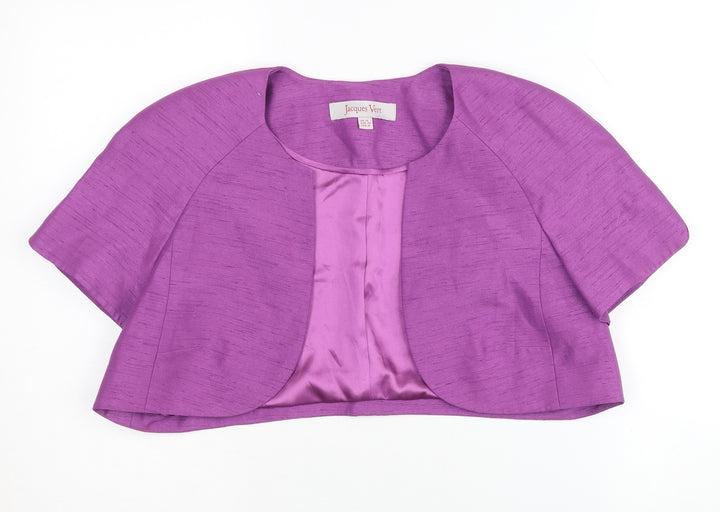 Jacques Vert Women's Purple Cape Short Sleeve Crop
