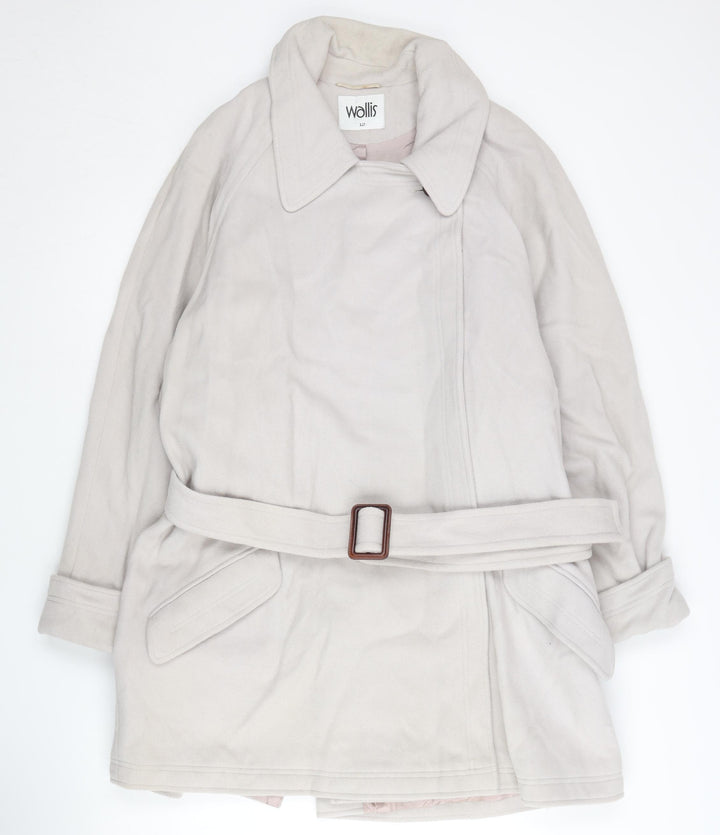 Wallis Women's Beige Mid-Length Coat Size 12