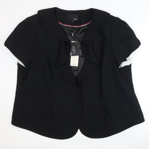 Next Women's Black Plus Size Suit Jacket - Lined, Shawl Lapel