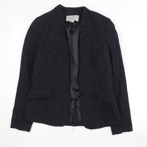 H&M Women's Black Pinstripe Blazer Size 6
