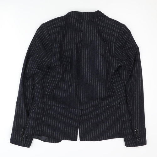 H&M Women's Black Pinstripe Blazer Size 6