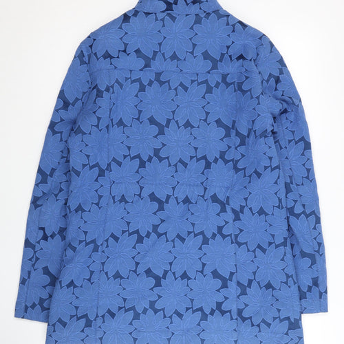 Cotton Traders Women's Blue Floral Zip Jacket Size 10
