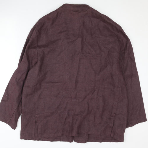 Marks and Spencer Women's Purple Linen Jacket Size 18