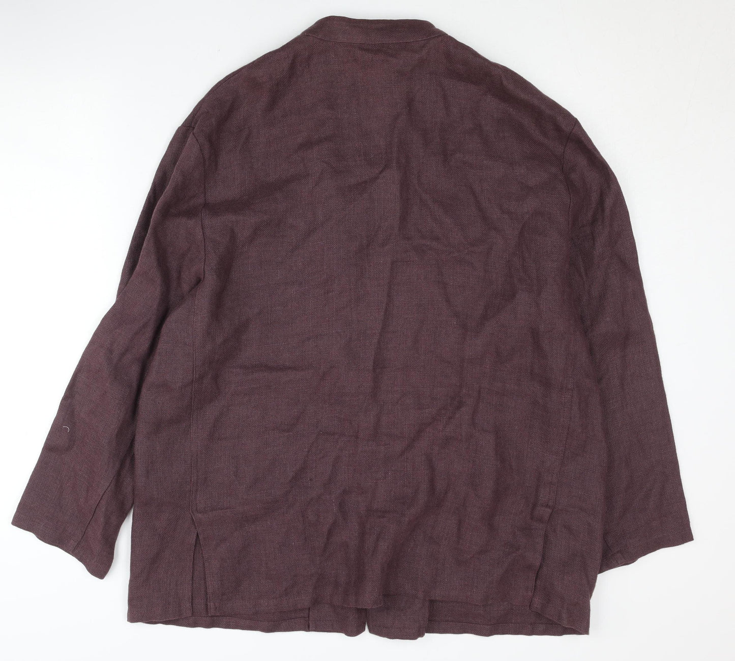 Marks and Spencer Women's Purple Linen Jacket Size 18