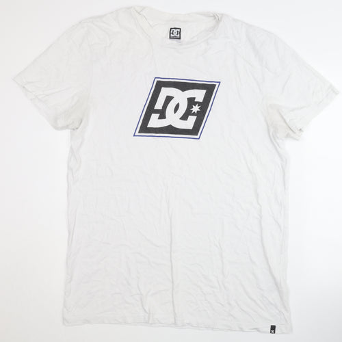 DC Shoes Men's White 2XL Short Sleeve Logo T-Shirt