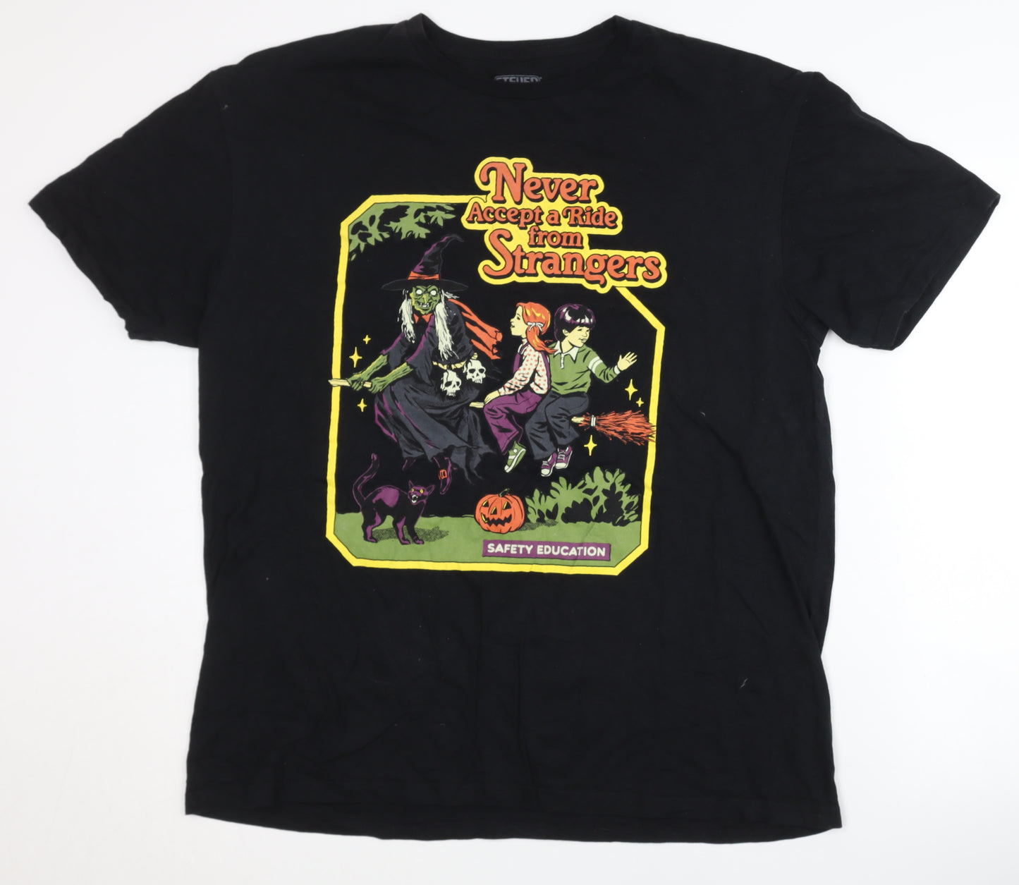 Steven Rhodes Men's Black XL Halloween T-Shirt