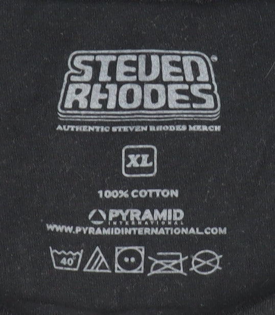 Steven Rhodes Men's Black XL Halloween T-Shirt