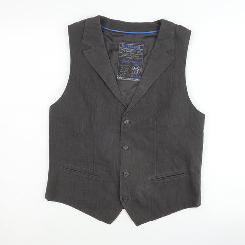 Red Herring Men's Grey Waistcoat M Classic Formal