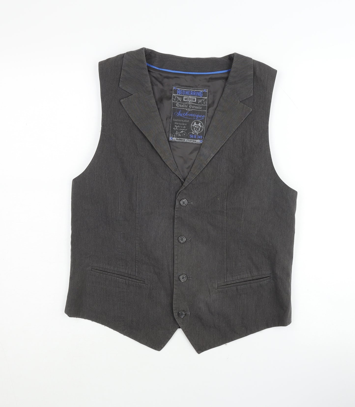 Red Herring Men's Grey Waistcoat M Classic Formal