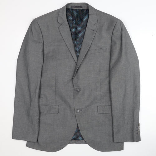 Next Men's Grey Blazer, 40R, Business Formal Wear