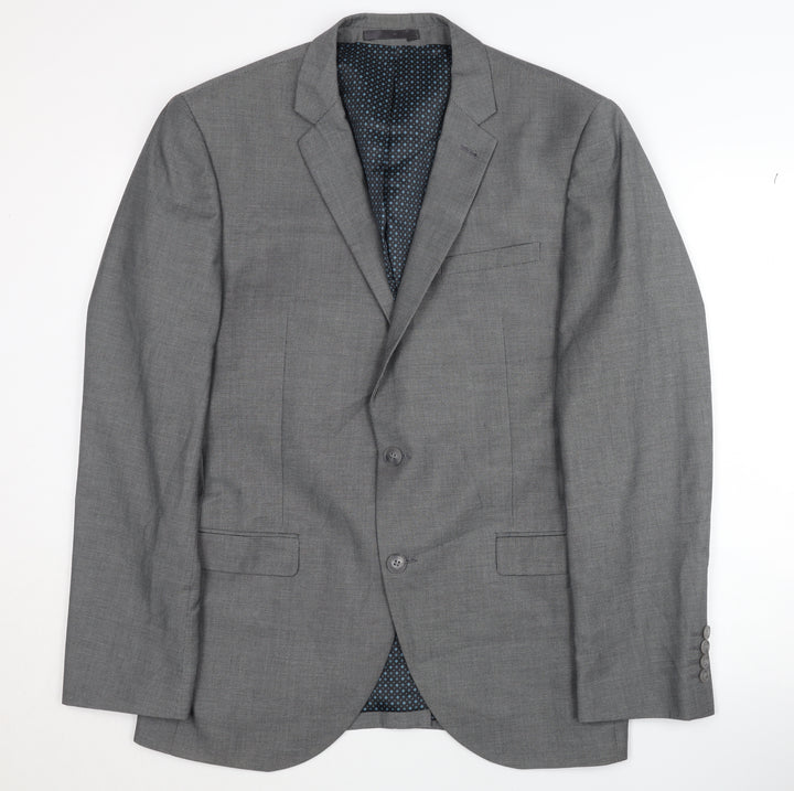 Next Men's Grey Blazer, 40R, Business Formal Wear
