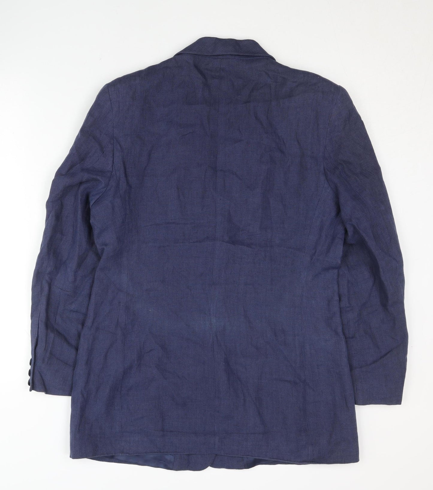 Marks and Spencer Women's Blue Linen Blazer Size 12
