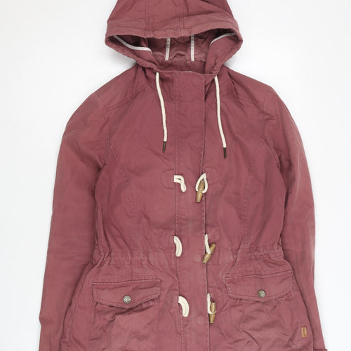 Fat Face Women's Red Hooded Parka Jacket Size 10
