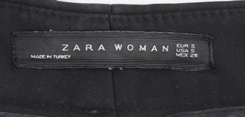 Zara Women Black Straight Trousers, Size S