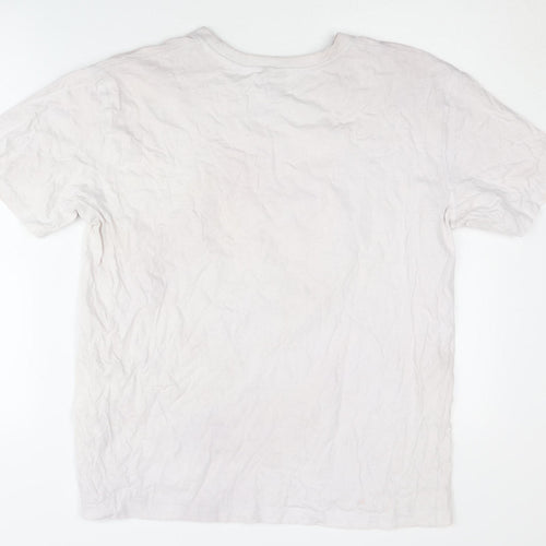 Top-Star Men's White L Graphic Beer T-Shirt