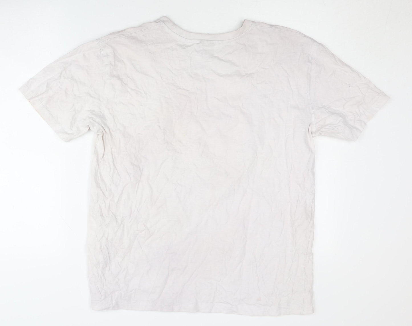 Top-Star Men's White L Graphic Beer T-Shirt