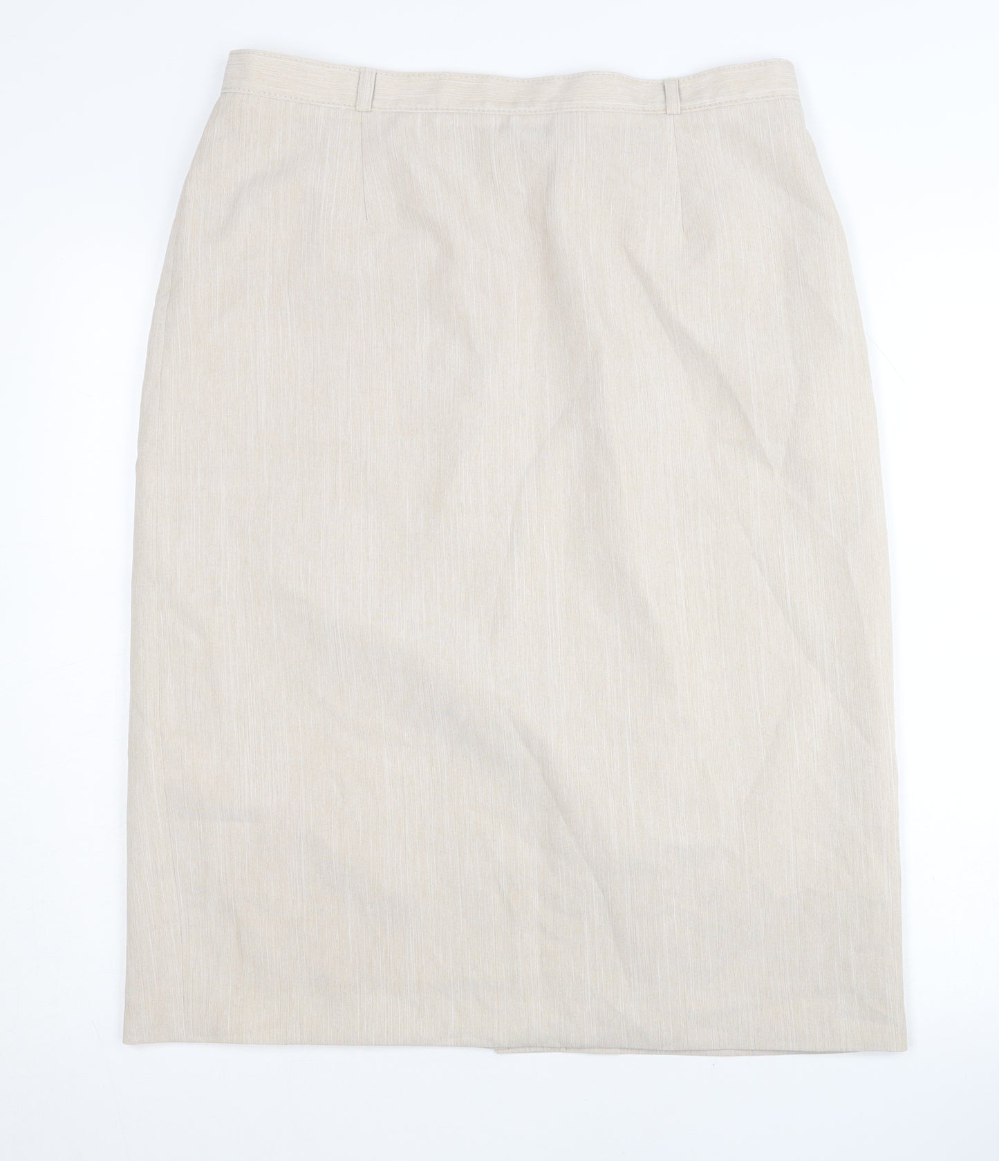 BHS Women's Beige Straight Pencil Skirt Size 16