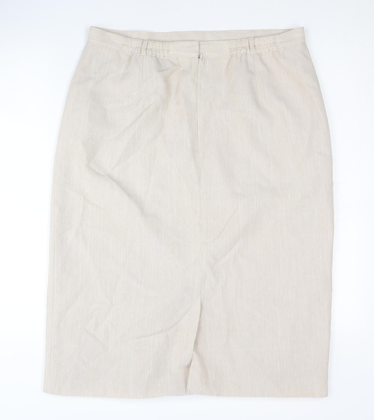 BHS Women's Beige Straight Pencil Skirt Size 16