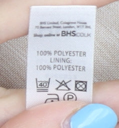 BHS Women's Beige Straight Pencil Skirt Size 16