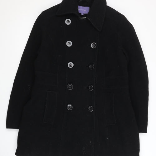 Autonomy Women's Black Pea Coat, Size 12, Classic Winter Wear
