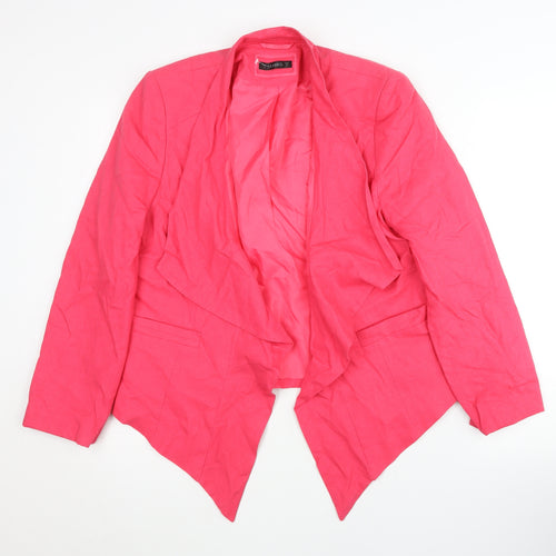 Dunnes Women’s Pink Blazer Size 16 Linen Blend
