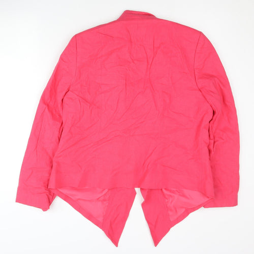 Dunnes Women’s Pink Blazer Size 16 Linen Blend