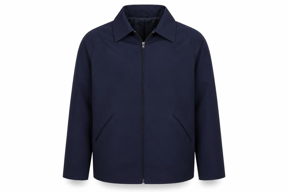 Front view of St Michael Men's Blue Jacket L - Classic Style