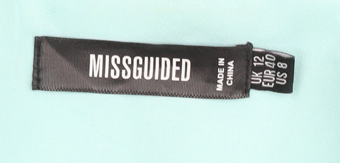 Missguided Women's Blue Blazer UK 12 Notch Lapel