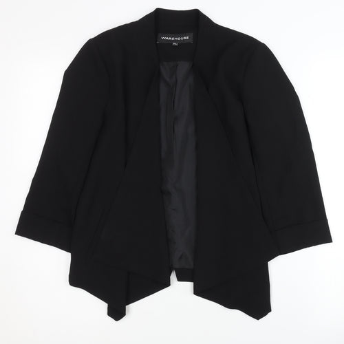 Warehouse Women's Black Blazer UK 8 Regular Fit