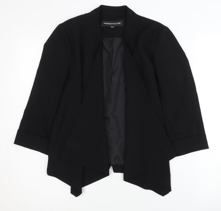 Warehouse Women's Black Blazer UK 8 Regular Fit