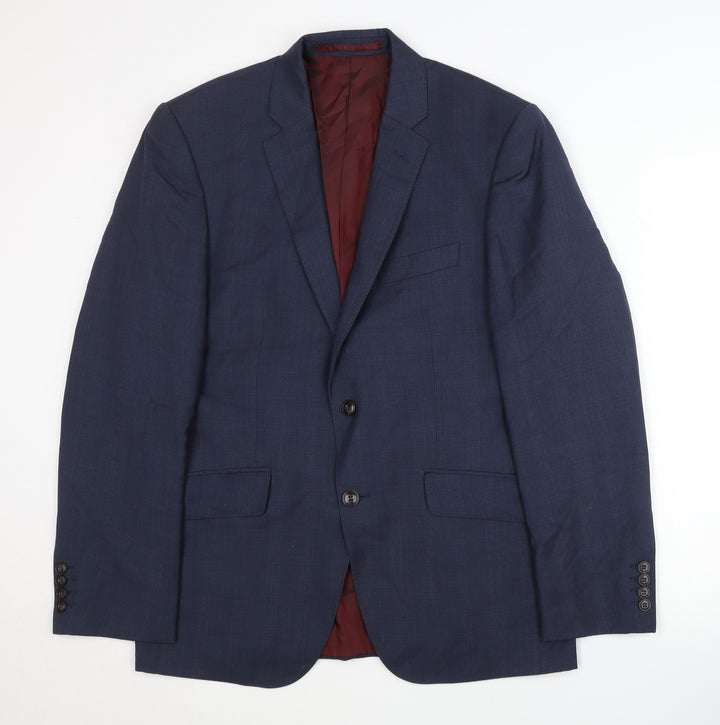 Marks and Spencer Men's Blue Wool Blazer, Size M