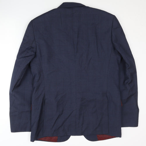 Marks and Spencer Men's Blue Wool Blazer, Size M