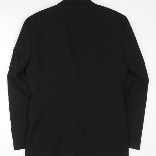 Next Men's Black Regular Fit Blazer, Size 36