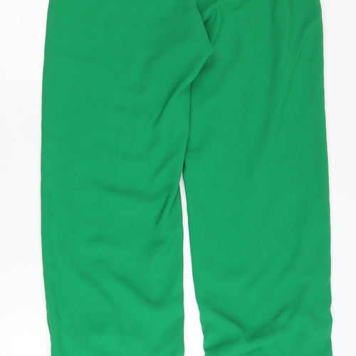 MNG Women's Green Trousers, Size 8, Straight Leg